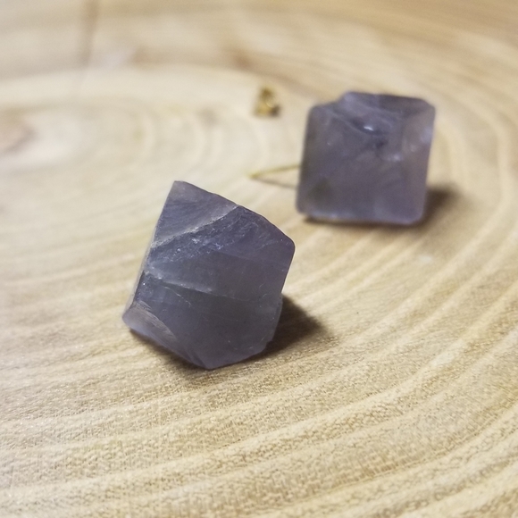 Boho Natural Stone Earrings - Picture 2 of 3